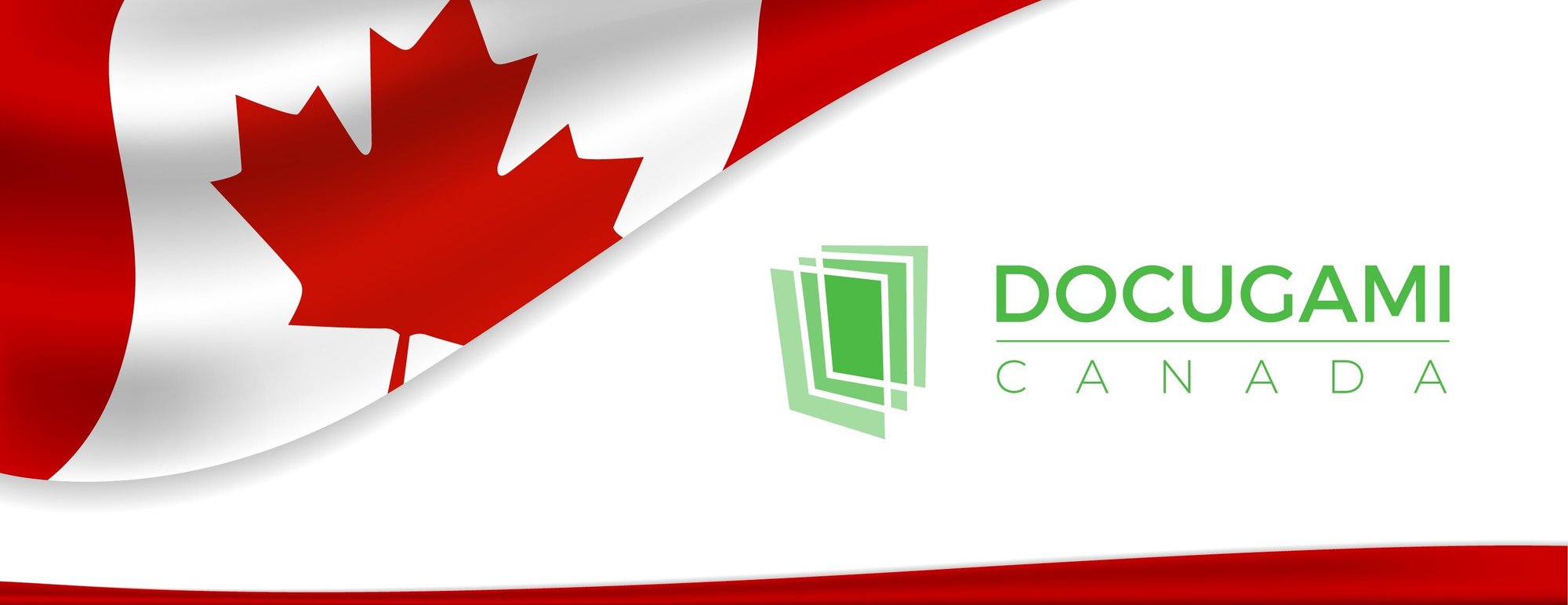 Docugami Canada logo with Canadian mapleleaf flag